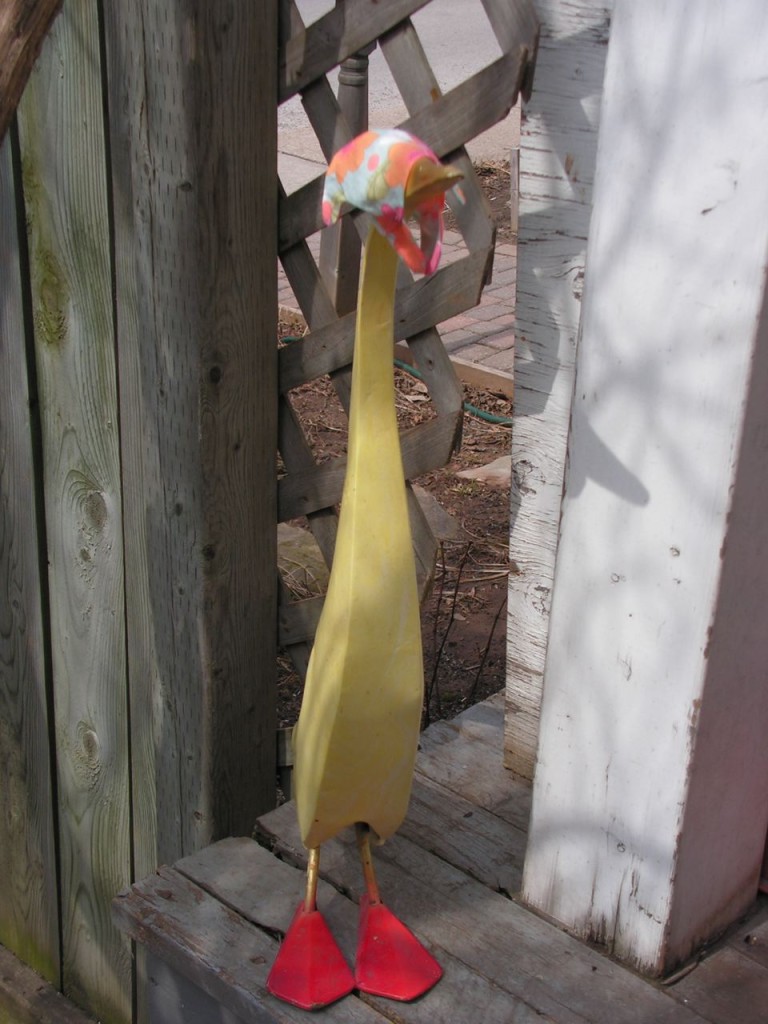 kitchen goose with hat